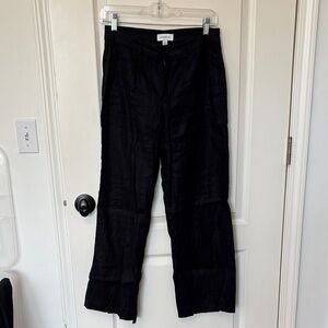 Black cargo style Wide-Leg Pants Evereve SZ 27
